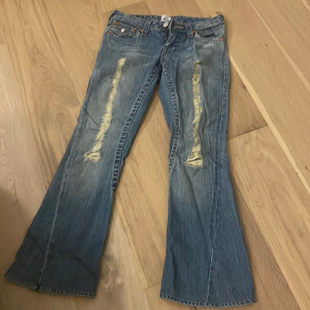 True religion distressed flair jeans size 26 vintage